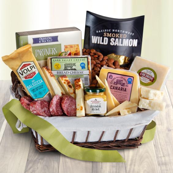 Gourmet Cheese & Meats Hamper Gift Basket AA5035 A Gift Inside