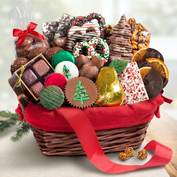 AA9001H, Holiday Handmade Chocolate Bliss Assortment Gift Basket