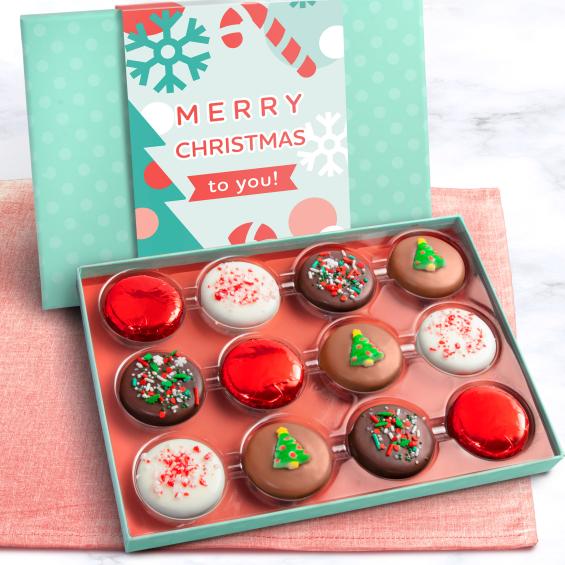 ACC1010X, Merry Christmas Deluxe Chocolatey Covered Cookies