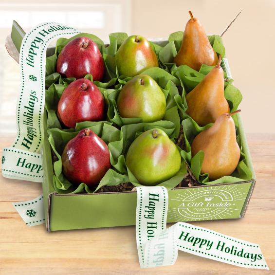 AB1001H, Pears to Compare Happy Holidays Fruit Gift