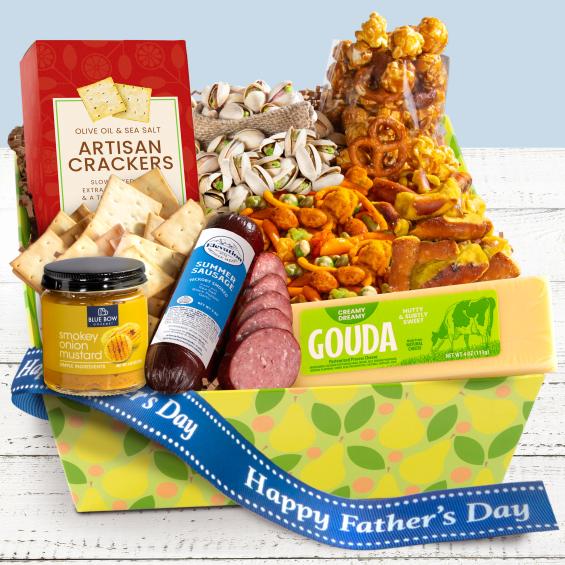 AB1085F, Father's Day Snack Sensation Meat, Cheese & Snack Variety Gift Box