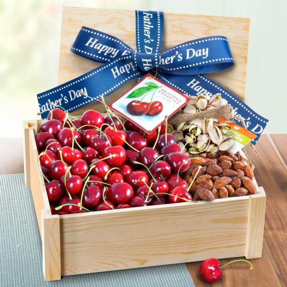 AC1060F, Happy Father's Day Fresh Cherries and Nuts Crate