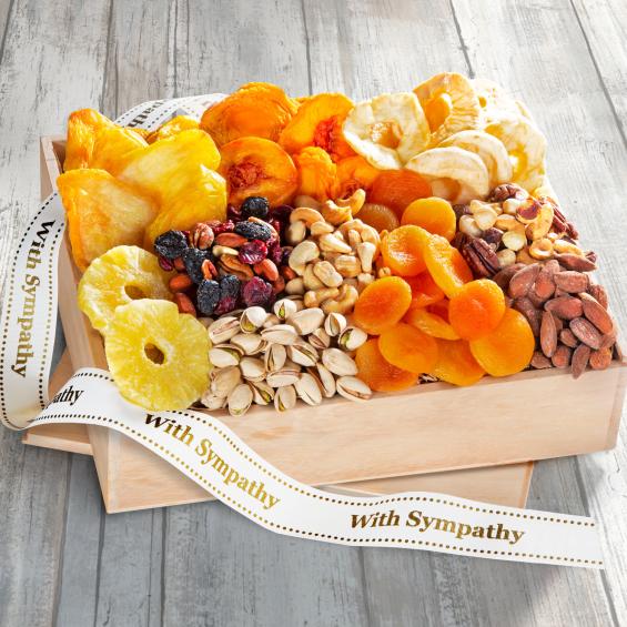 AC2024S, With Sympathy Dried Fruit & Nut Gift Crate