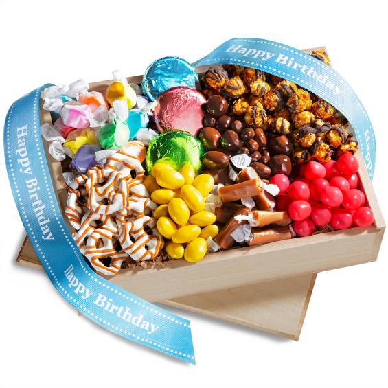 AC2032B, Happy Birthday Chocolate Sweets and Treats Gift Crate