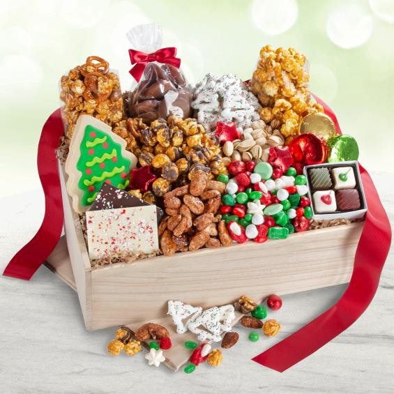 AC2080, Christmas Treats & Sweets in Large Tree Crate