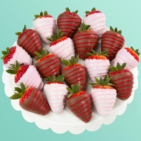 ACD4001, Love Bites Dipped Strawberries - 18 Fun Size Berries