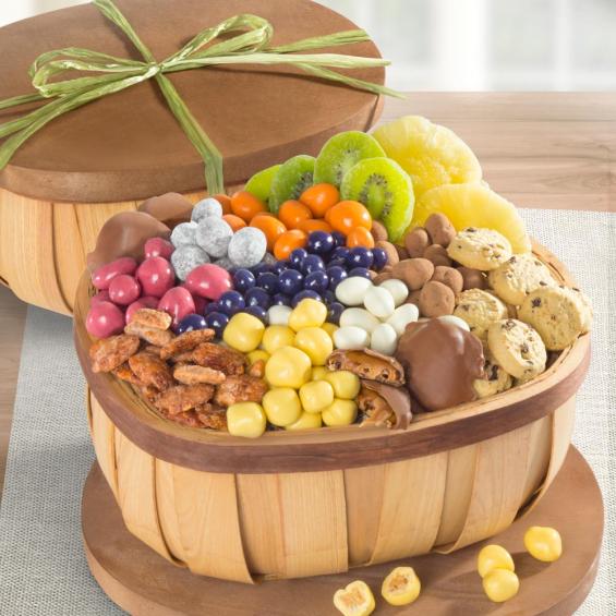 Chocolate, Candy and Nuts Gourmet Snack Basket AA2005 A Gift Inside