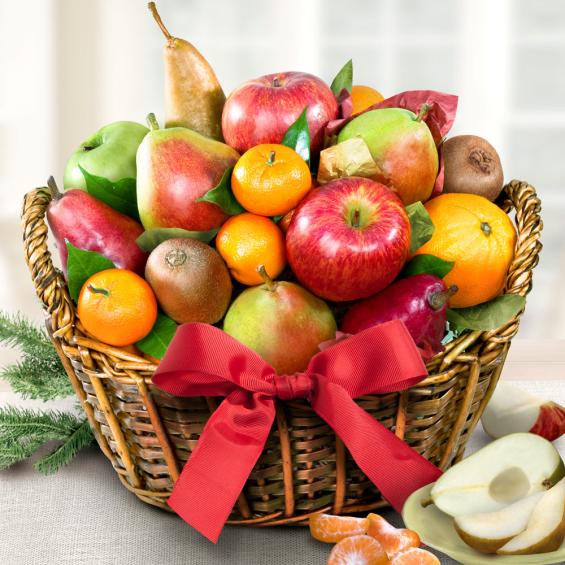 AA4000, Harvest Gold California Bounty Fruit Basket