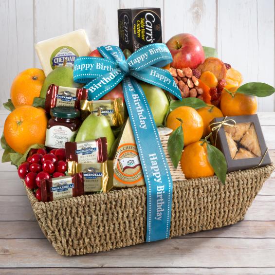 Happy Birthday California Farmstead Fruit Gift Basket
