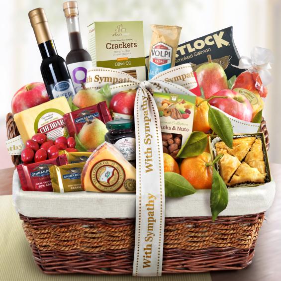 With Sympathy Generous Gourmet Market Favorites Fruit Basket AA4018S