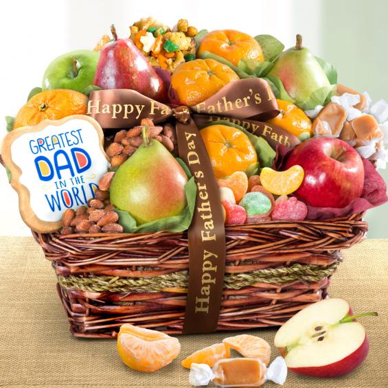 Father's Day Fruit and Snacks Gift Basket AA4050F A Gift Inside