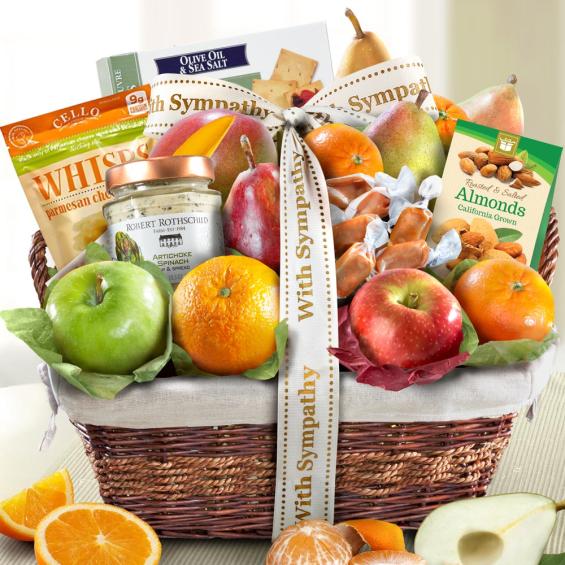 Sympathy Classic Deluxe Fruit Basket AA4101S A Gift Inside