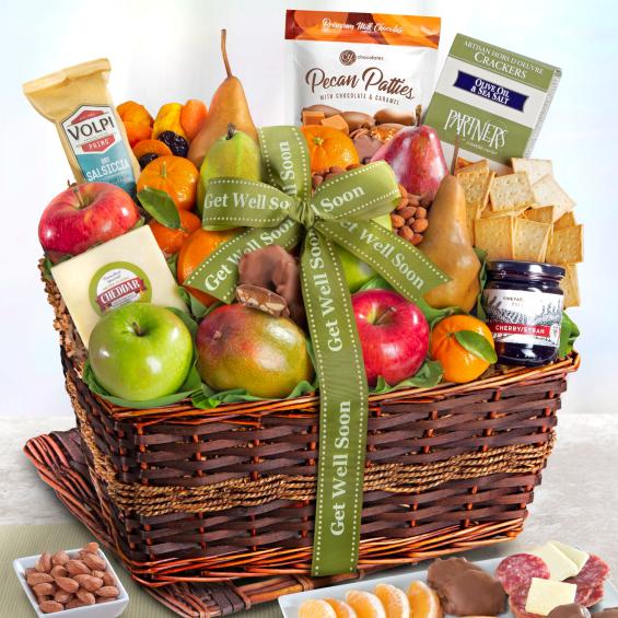 Get Well Abundance Classic Fruit Basket AA4102G A Gift Inside