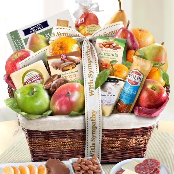 Sympathy Abundance Classic Fruit Basket AA4102S A Gift Inside