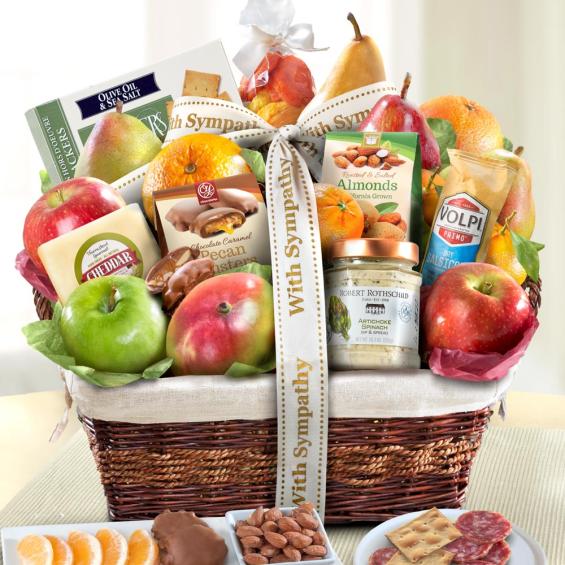 Sympathy Abundance Classic Fruit Basket AA4102S A Gift Inside