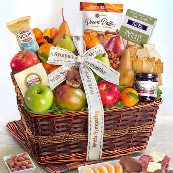 Sympathy Abundance Classic Fruit Basket AA4102S A Gift Inside