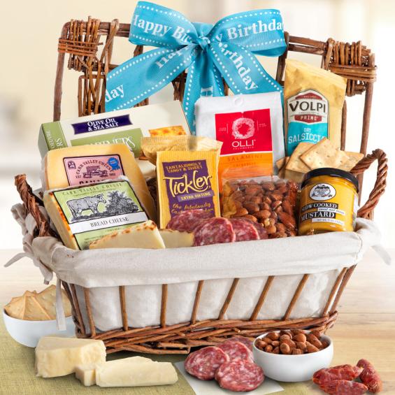 Happy Birthday Cheese Hamper Gourmet Gift Basket AA5030B A Gift Inside