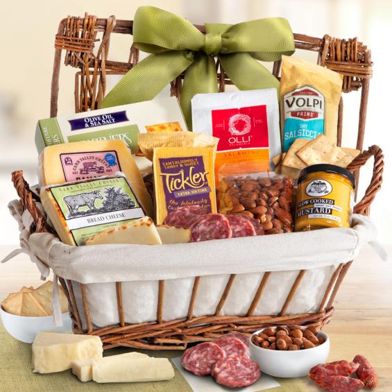 Gourmet Cheese & Meats Hamper Gift Basket AA5035 A Gift Inside