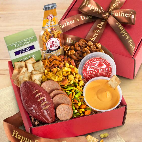 AB1085F, Father's Day Snack Sensation Meat, Cheese & Snack Variety Gift Box
