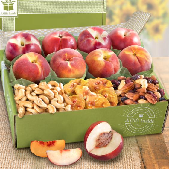 AB2012, Deluxe Nectarines and Peaches Gift Box with Snacks
