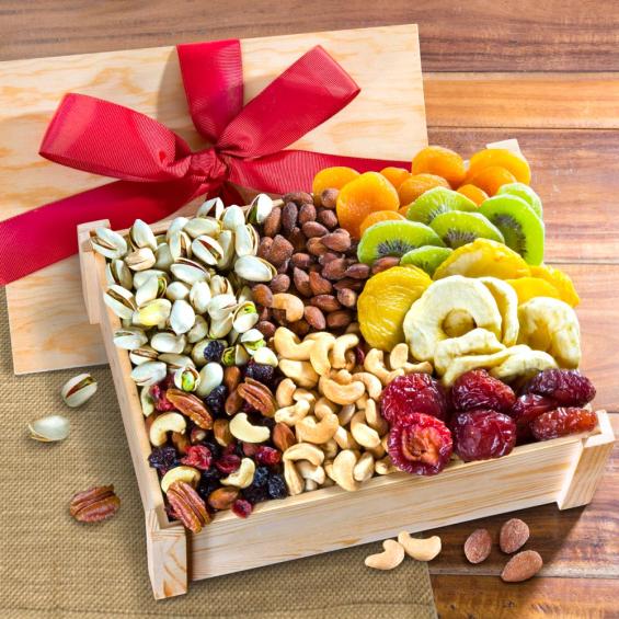 AC2020, Dried Fruit and Nuts Gift Crate with Lid