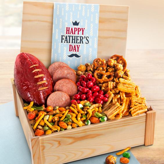 1 Dad Father's Day Meat & Snacks Gift Box Crate AC2037 A Gift Inside
