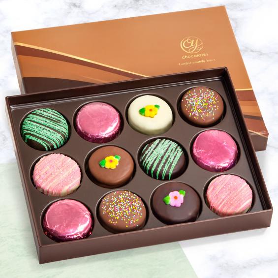 12 Sweet Blooms Chocolate Covered Oreos Acc1004m A Gift Inside