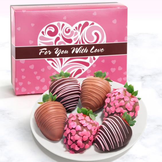 ACD1015, 6 Belgian Chocolate Covered Love Strawberries