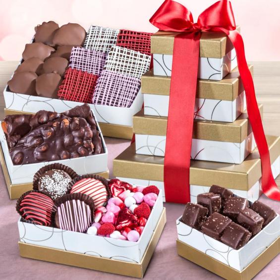 ATC0127V, Valentine's Day Chocolate Indulgence Deluxe Gift Tower