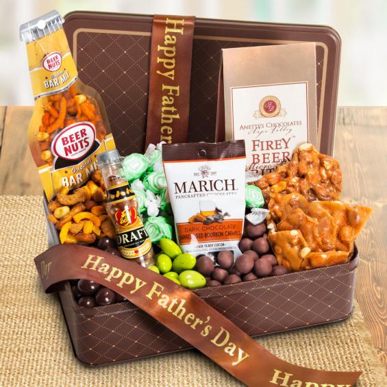 AV1000F, Father's Day Toast of the Tavern Alcohol Themed Sweets & Snacks Gift Tin