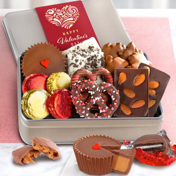 CY2201V, Valentines Day Premium Handmade Chocolate Collection in Gift Tin