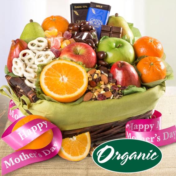 RA4002M, Happy Mother's Day Organic Fruit Basket