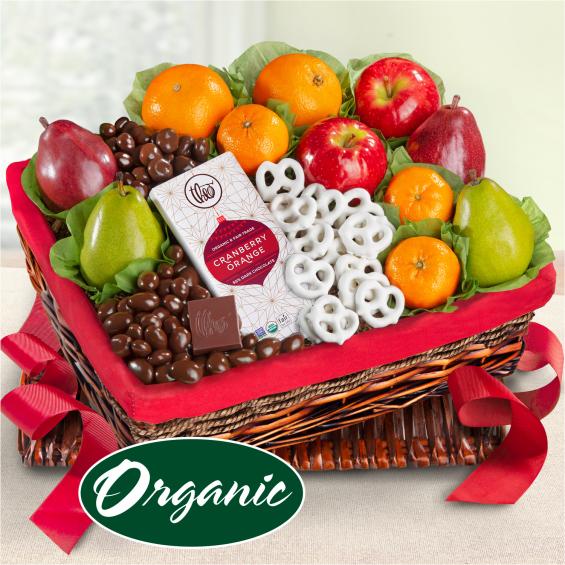 Organic Christmas Celebration Basket RA4016 A Gift Inside