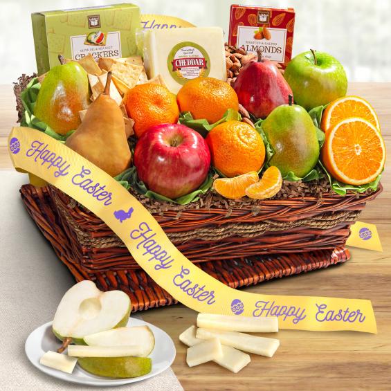 Happy Easter Fruit Basket with Cheese and Nuts AP8019Easter A Gift
