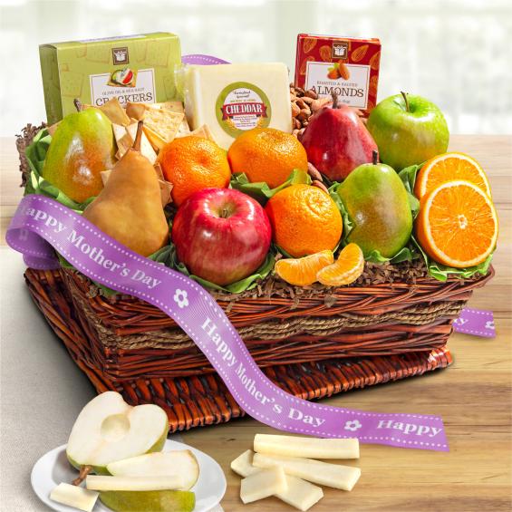AP8019M, Happy Mothers Day Fruit and Gourmet Basket
