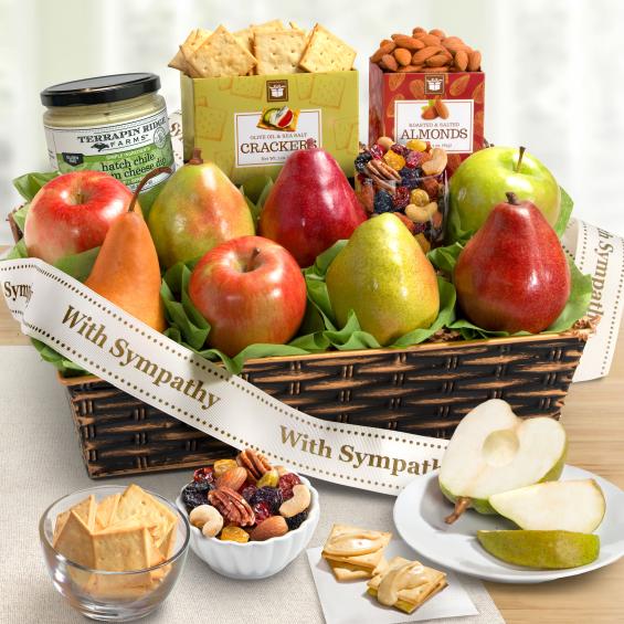 AP8019S, Sympathy Classic Fruit and Gourmet Gift Basket