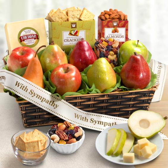 AP8019S, Sympathy Classic Fruit and Gourmet Gift Basket