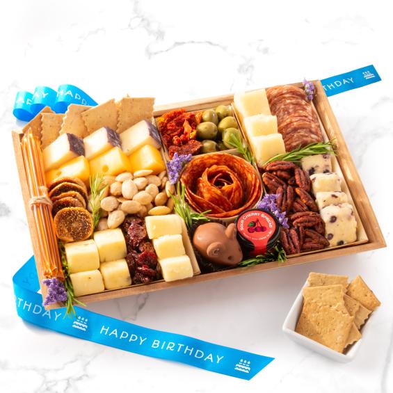 CH2000B, Happy Birthday Nibble Charcuterie Deluxe Board for 4-5
