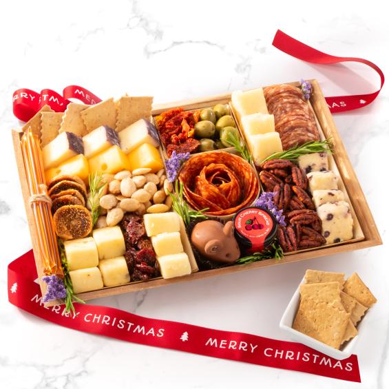 CH2000X, Merry Christmas Nibble Charcuterie Deluxe Board for 4-5