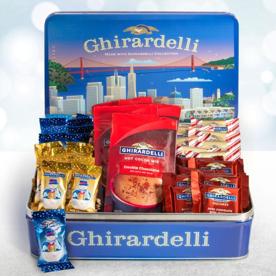 GFTN2002, Ghirardelli Holiday Treats Collection Gift Tin