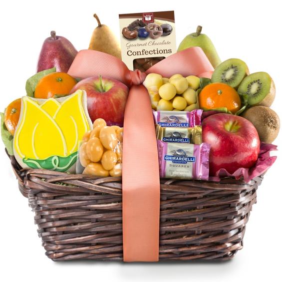 AA4035, Mother's Day Fruit and Sweets Gift Basket