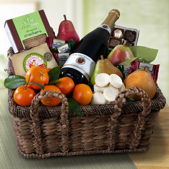 AA4045, Napa Valley Grande Cider and Fruit Basket