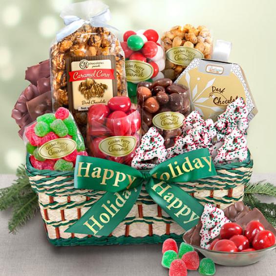AA4092, Season's Greetings Christmas Treats Basket