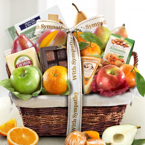 Sympathy Classic Deluxe Fruit Basket AA4101S A Gift Inside
