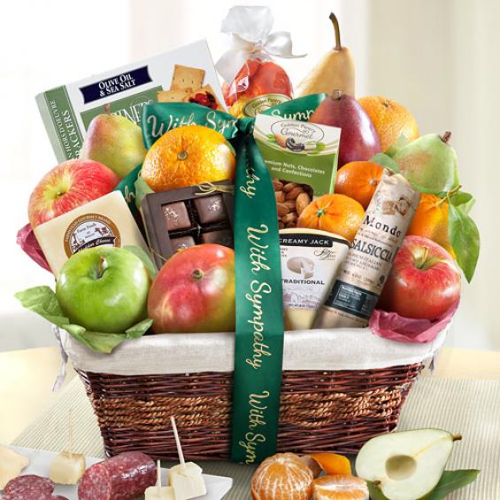 Sympathy Abundance Classic Fruit Basket AA4102S A Gift Inside