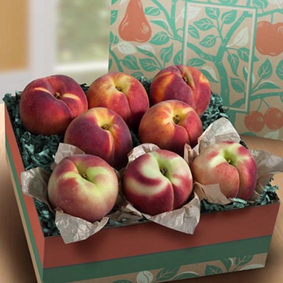 AB1029, Golden State Yellow and White Peaches Gift Box