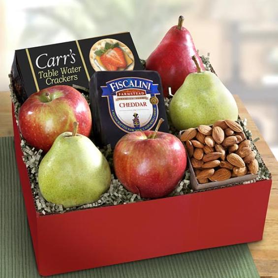 AB1033, Petaluma Festive Fruit and Cheese Gift Box