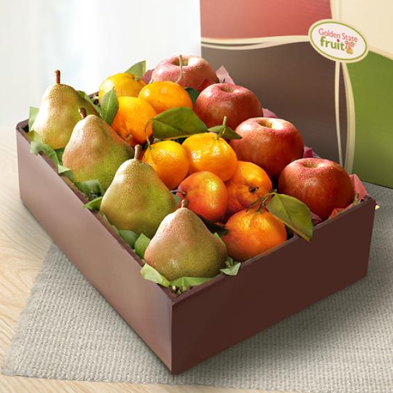 AB2023S, With Sympathy California Trio Fruit Gift Box