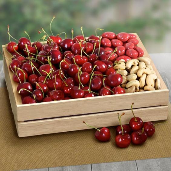 AC2001, California Dark Sweet Cherries and Snacks Crate