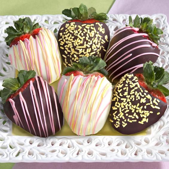 ACD1002, Summer Fun Chocolate Covered Strawberries - 6 Berries